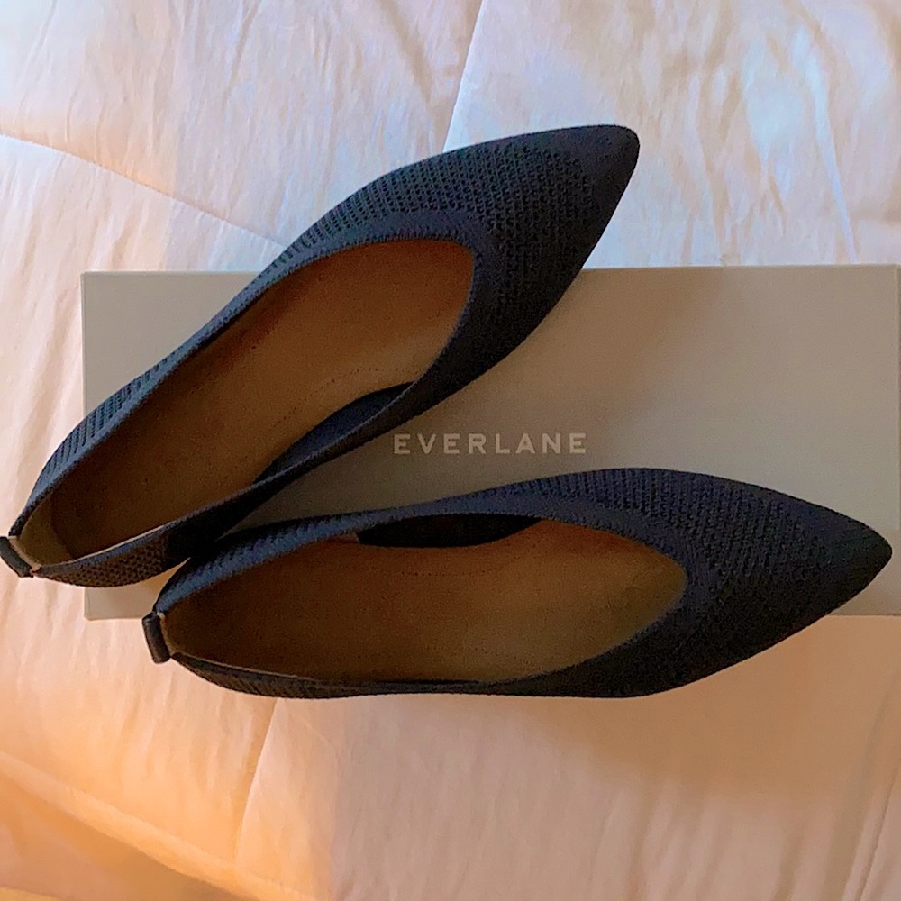 Everlane Navy Blue Flats
